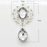 25pcs Clear 25mm*45mm Crystal Pendants Wedding DIY Jewelry Craft