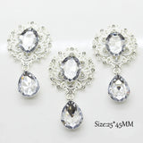 25pcs Clear 25mm*45mm Crystal Pendants Wedding DIY Jewelry Craft