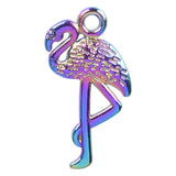 25pcs/Lot Rainbow Sandpiper Bird Crane Flamingo Charms Pendant Jewelry Making