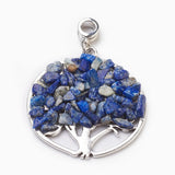 25pcs Crystal Quartz Pendant Tree of Life Charms for Jewelry Making