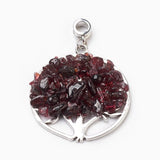 25pcs Crystal Quartz Pendant Tree of Life Charms for Jewelry Making