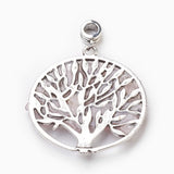 25pcs Crystal Quartz Pendant Tree of Life Charms for Jewelry Making
