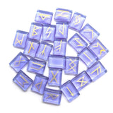 25pcs Natural Stone Divination Quartz Crystal Chakra Lucky Rune Stone
