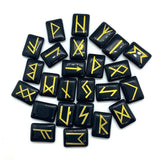 25pcs Natural Stone Divination Quartz Crystal Chakra Lucky Rune Stone