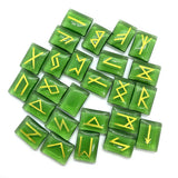 25pcs Natural Stone Divination Quartz Crystal Chakra Lucky Rune Stone