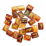 25pcs Natural Stone Divination Quartz Crystal Chakra Lucky Rune Stone