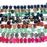 25pcs Natural Stone Style Beads Amazonite Agate Tiger Eye Spacer Beads