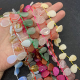25pcs Natural Stone Style Beads Amazonite Agate Tiger Eye Spacer Beads
