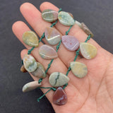 25pcs Natural Stone Style Beads Amazonite Agate Tiger Eye Spacer Beads