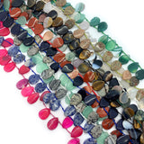 25pcs Natural Stone Style Beads Amazonite Agate Tiger Eye Spacer Beads