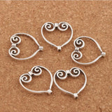 25pcs Open Heart Frame Charm Beads 20.5x20mm in Silver/Gold/Bronze Pendants DIY