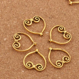25pcs Open Heart Frame Charm Beads 20.5x20mm in Silver/Gold/Bronze Pendants DIY