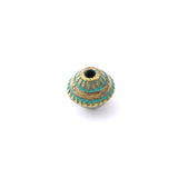 25pcs Patina Verdigris Conical Ethnic Carved 1.5mm Spacer Beads for DIY Jewelry