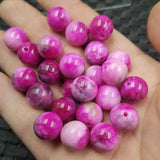 25pcs Hand-Carved Peach Blossom Beads 8-12mm Jewellery Accessories