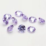 300pcs Mix Round Birthday Glass Stone & CZ Gemstone 4mm~12mm