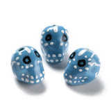 25pcs Skull Shape Porcelain Beads for DIY Jewelry Making