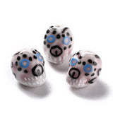 25pcs Skull Shape Porcelain Beads for DIY Jewelry Making