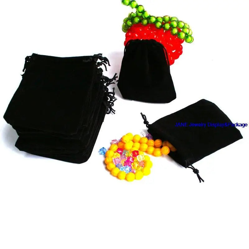 25pcs Velvet Drawstring Jewellery Gift Bag Mini Pouch Wedding Packaging 7*9cm