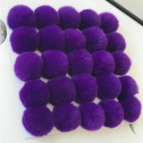 25pcs Real Rex Rabbit Pom Pom Fur Ball DIY Accessories Fluffy Fur