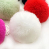 25pcs Real Rex Rabbit Pom Pom Fur Ball DIY Accessories Fluffy Fur