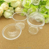 25pcs Clear Sawdust cup with lids PVC Plastic glass size Artificial Parfait Cups