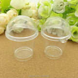 25pcs Clear Sawdust cup with lids PVC Plastic glass size Artificial Parfait Cups