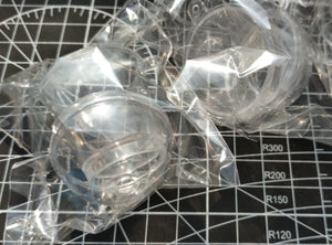 25pcs Clear Plastic Cup Hole Lid Straw for Artificial Parfait Cups