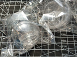 25pcs Clear Plastic Cup Hole Lid Straw for Artificial Parfait Cups