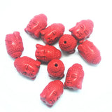 25pcs Buddha Figure Double Face Men's Bracelet Making Charms Beads 15x10mm