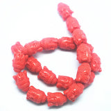 25pcs Buddha Figure Double Face Men's Bracelet Making Charms Beads 15x10mm