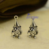 25pcs Antique Silver 3D Dwarfs Gnome Pendant Charms DIY Bracelet Jewelry Making