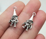 25pcs Antique Silver 3D Dwarfs Charms Christmas Pendants For DIY Jewelry Making