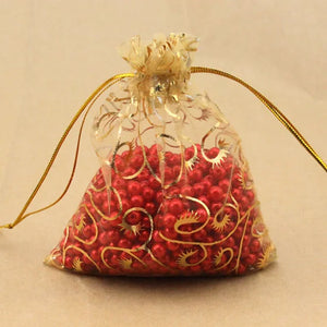 25pcs Christmas Organza Jewelry Pouch Favor Gift Bag