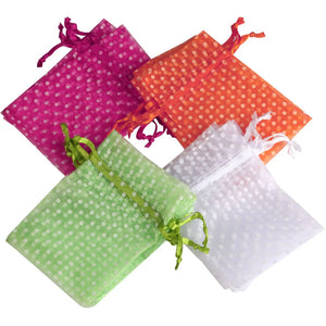 25pcs/lot Organza Bags Drawstring Pouch Wedding Candy Gift Jewelry Packaging