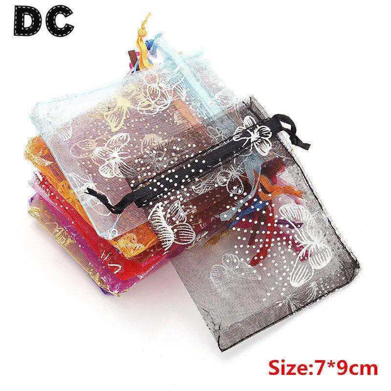 25pcs Butterfly Wedding Sugar Packaging Organza Gift Bags