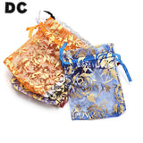 25pcs Net Drawstring Organza Christmas Gift Bags Jewelry Pouch