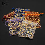 25pcs Net Drawstring Organza Christmas Gift Bags Jewelry Pouch