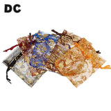 25pcs Net Drawstring Organza Christmas Gift Bags Jewelry Pouch