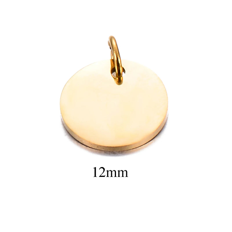 25pcs Stainless Steel Mirror Polished Charms for DIY Pendant Necklace