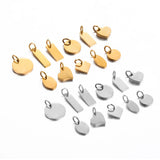 25pcs Stainless Steel Mirror Polished Charms for DIY Pendant Necklace