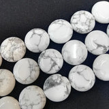 25pcs Howlite Stone Charms 16mm DIY Beads Accessories Coin Shape