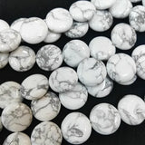 25pcs Howlite Stone Charms 16mm DIY Beads Accessories Coin Shape
