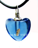 25pcs/lot Smooth hearts Rice vials pendants perfume empty glass bottle
