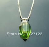 25pcs Green Bullet Rice Vials Pendants Perfume Empty Glass Bottle