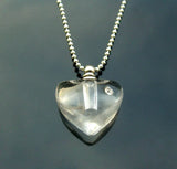 25pcs Lucency Almond Heart Rice Vials Pendants Glass Spray Perfume Bottle