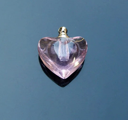 25pcs Pink Telesthesia Rice Vials Pendants Glass Spray Perfume Bottle