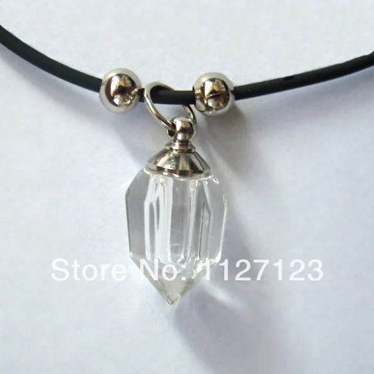 25pcs Rice Vial Pendants Perfume Glass Bottles
