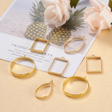 25pcs Alloy Geometric Frame Charms for DIY Resin Flower Jewelry