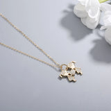 Sterling Silver Love Diamond Pendant Collarbone Chain Necklace