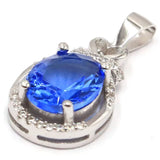 Red Ruby Tanzanite Rhodolite Garnet 925 Sterling Silver Pendant